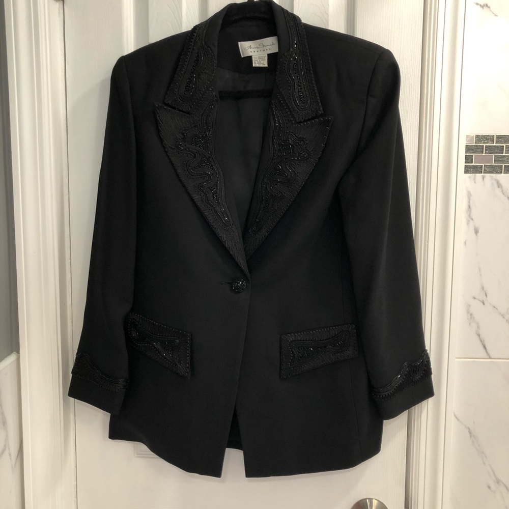 Beautiful black beaded 3 piece suit